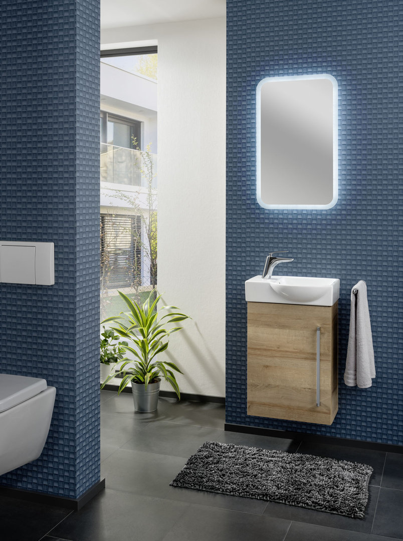 Lanzet K3 Gästebad Waschtisch rechts mit Unterschrank ...