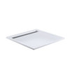 HSK-Duschwanne, Acryl - Quadrat, super-flach, mit Ablaufrinne schmal