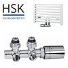 HSK-Anschluss-Set Mittelanschluss Wand Ventil-Set Eck