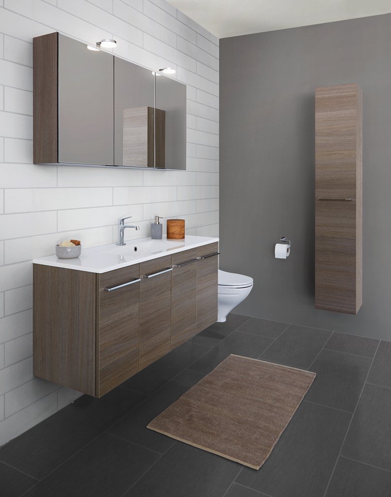 Scanbad Multo Waschtisch Mikado Mit Turenschrank Weiss Hochglanz