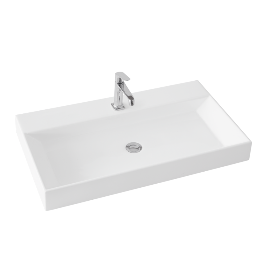 Aufsatz-Waschtisch aus Porzellan CANTO (Dansani) - Bad-Elegant