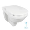 Komfort Wand-WC Tiefspüler, extra hoch und ohne Spülrand inkl. WC-Sitz mit Absenkautomatik