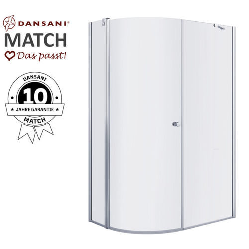 Duschkabine Runddusche mit Seitenwand Modell G+D Match (DANSANI)