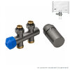 HSK-Anschluss-Set Mittelanschluss Boden Ventil-Set Durchgang, 3 Farben