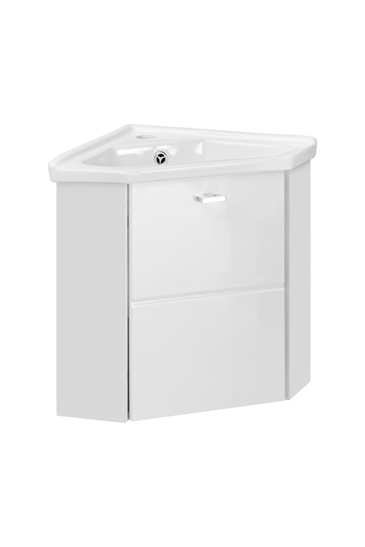 Comad Finka White Gäste WC Eckwaschtisch mit Unterschrank ...