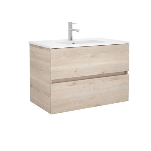 Salgar Fussion Line Waschtisch mit Unterschrank wandhängend Nature 80cm