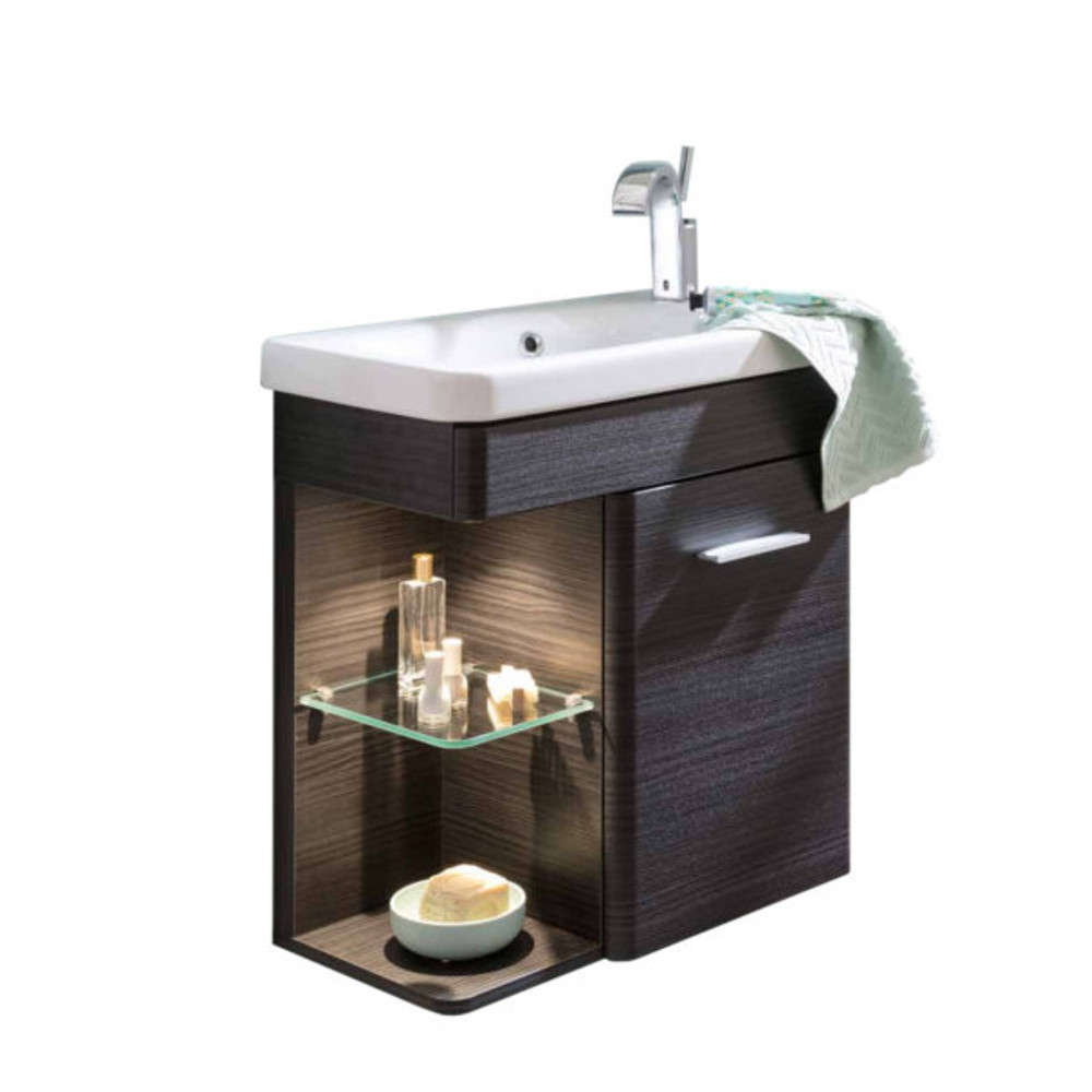 Lanzet K8 Gästebad Waschtisch mit Unterschrank 60cm 5 Dekore - Bad-Elegant