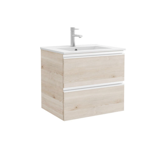 Salgar Spirit Waschtisch Constanza mit Unterschrank Nature Griffe Weiß 60cm