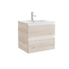 Salgar Spirit Waschtisch mit Unterschrank Nature Griffe Weiß-matt 60-120cm