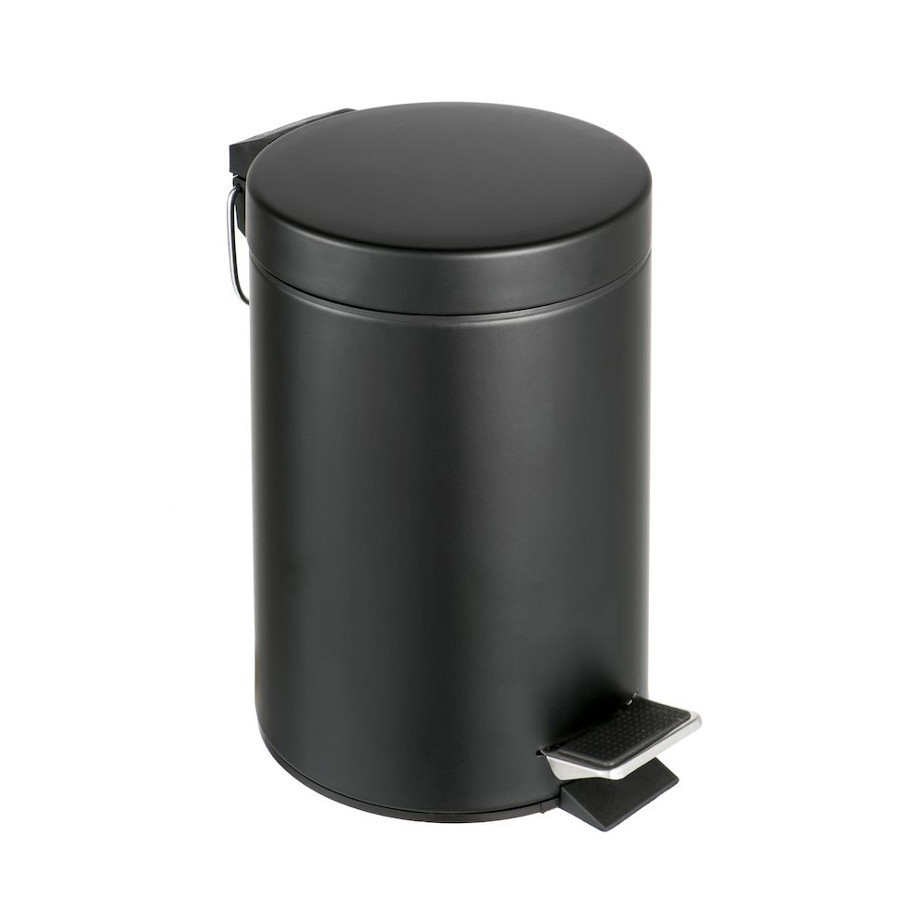 Geesa Hotel Mülleimer, Treteimer, Pedaleimer 3 L, schwarz matt