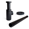 Salgar Vinci Design Siphon Ablaufgarnitur schwarz-matt 40cm Rohr