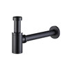 MARIL Designsiphon, rund, Siphon, Abfluss, Schwarz matt