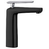 Novella, Waschtischarmatur, Wasserhahn, hohe Ausführung, Schwarz-matt/Chrom