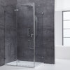 Eckdusche rahmenlos, 120x90cm, links, 8mm Glas, EasyClean