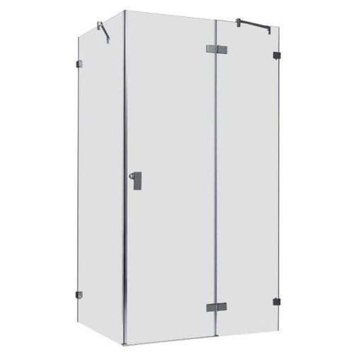 Eckdusche rahmenlos, 120x90cm, rechts, 8mm Glas, EasyClean