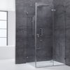 Eckdusche rahmenlos, 150x90cm, rechts, 8mm Glas, EasyClean