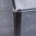 Eckdusche rahmenlos, schwarz, 100x100cm, links, 8mm Glas, EasyClean