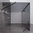 Eckdusche rahmenlos, schwarz, 100x100cm, links, 8mm Glas, EasyClean