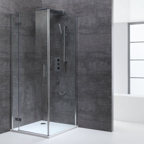 Eckdusche mit Rahmen, 100x100cm, links, 8mm Glas, EasyClean