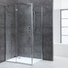 Eckdusche mit Rahmen, 150x90cm, links, 8mm Glas, EasyClean