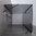 Eckdusche mit Rahmen, schwarz, 90x90cm, links, 8mm Glas, EasyClean