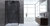 Eckdusche mit Rahmen, schwarz, 150x90cm, links, 8mm Glas, EasyClean