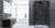 Eckdusche mit Rahmen, schwarz, 150x90cm, rechts, 8mm Glas, EasyClean