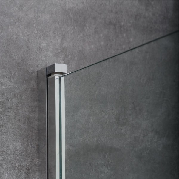 Viertelkreisdusche mit Rahmen, schwarz, 100x100cm, 8mm