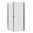 Eckdusche mit Rahmen, Eckeinstieg, 100x100cm, 8mm Glas, EasyClean