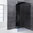 Walk In, Duschwand, schwarz, 100cm, 8mm Glas, rahmenlos, EasyClean