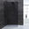 Walk In, Duschwand, schwarz, 100cm, 8mm Glas, rahmenlos, EasyClean