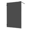 Walk In, Duschwand, schwarz, 140cm, 8mm Glas, rahmenlos, EasyClean