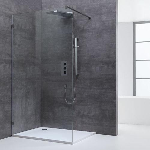 Walk In, Duschwand 150cm, 8mm Glas, rahmenlos, EasyClean