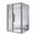 Dampfsauna, 2 Personen, Alu, 131x131cm, links, Harvia Dampfgenerator