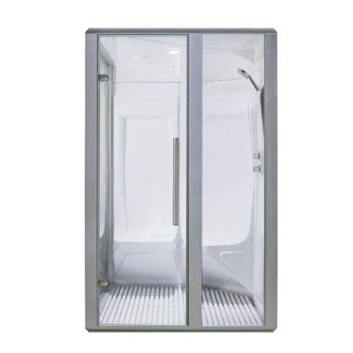 Dampfsauna, 2 Personen, Alu, 114x131cm, rechts, Harvia Dampfgenerator