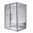 Dampfsauna, 2 Personen, Alu, 146x131cm, links, Harvia Dampfgenerator