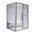 Dampfsauna, 2 Personen, Alu, 146x131cm, rechts, Harvia Dampfgenerator
