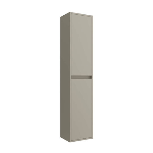 Santa Nova Hochschrank, 2 Türen, wandhängend, 30 x 140 x 24cm, Grau Satin