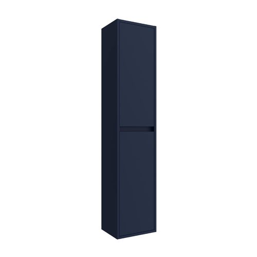 Santa Nova Hochschrank, 2 Türen, wandhängend, 30 x 140 x 24cm, Blau Satin