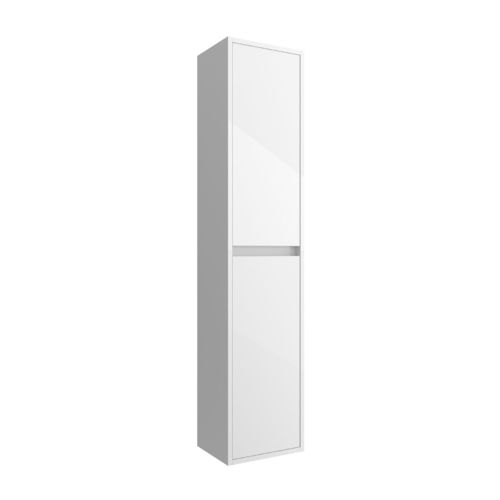 Santa Nova Hochschrank, 2 Türen, wandhängend, 30 x 140 x 24cm, Weiß Hochglanz