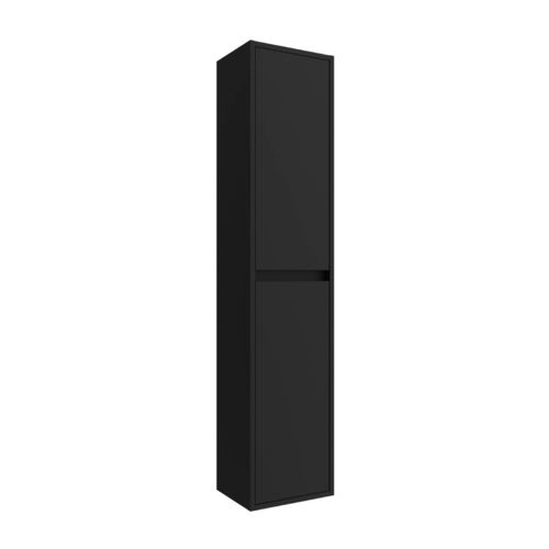 Santa Nova Hochschrank, 2 Türen, wandhängend, 30 x 140 x 24cm, Schwarz Satin