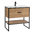 Novad Brooklin Waschtisch mit Unterschrank Industriedesign 80cm Eiche Schwarz