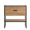 Novad Brooklin Waschtischunterschrank Industriedesign 80cm Eiche Schwarz