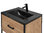 Novad Brooklin Waschtischunterschrank Industriedesign 60cm Eiche Schwarz