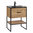 Novad Brooklin Waschtischunterschrank Industriedesign 60cm Eiche Schwarz