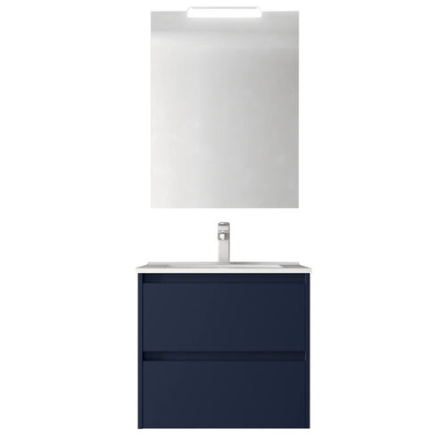 Santa Nova Set aus Waschtisch, Unterschrank und LED-Spiegel, 60-70cm, 10 Farbvarianten