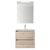 Santa Nova Set aus Waschtisch, Unterschrank und LED-Spiegel, 60cm, Nature