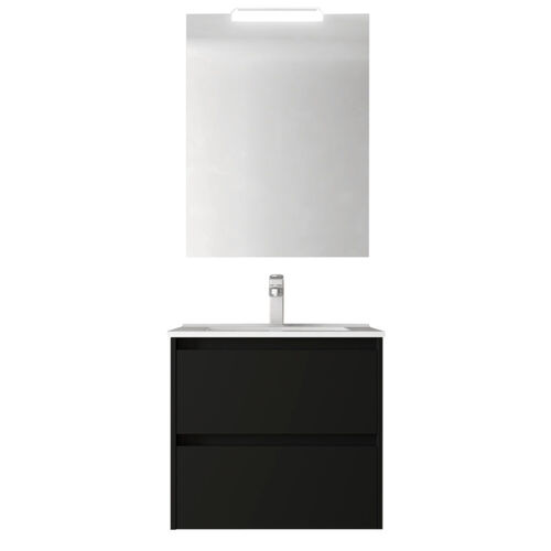 Santa Nova Set aus Waschtisch, Unterschrank und LED-Spiegel, 60-70cm, 10 Farbvarianten