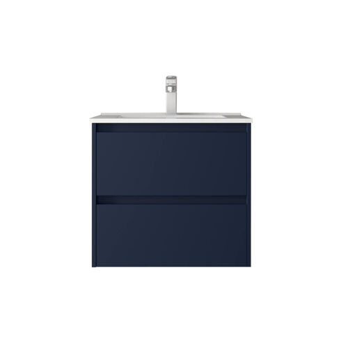 Santa Nova Waschtisch mit Unterschrank 60cm, Schwarz Satin