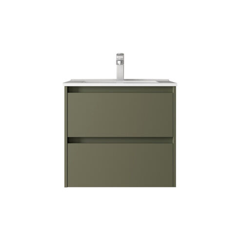 Santa Nova Waschtisch mit Unterschrank 60cm, Grün Satin